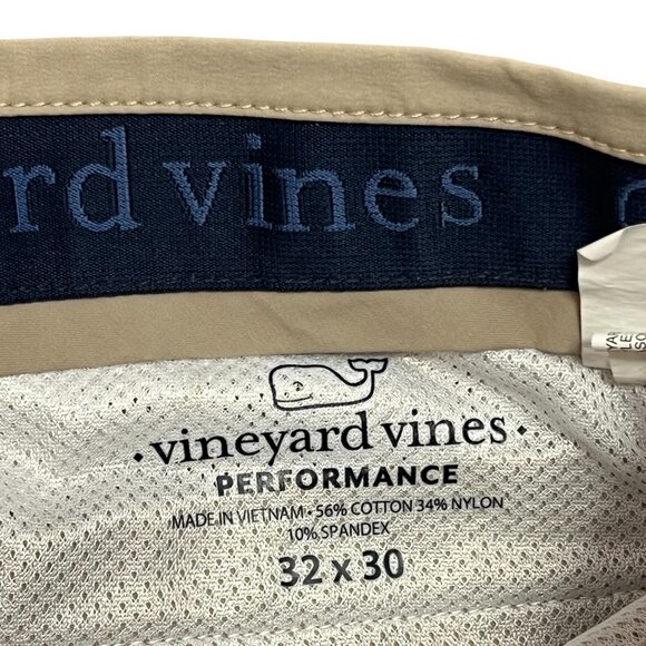 Vineyard Vines Men's On-The-Go Tan Performance Pants 32x30 - Picture 6 of 6